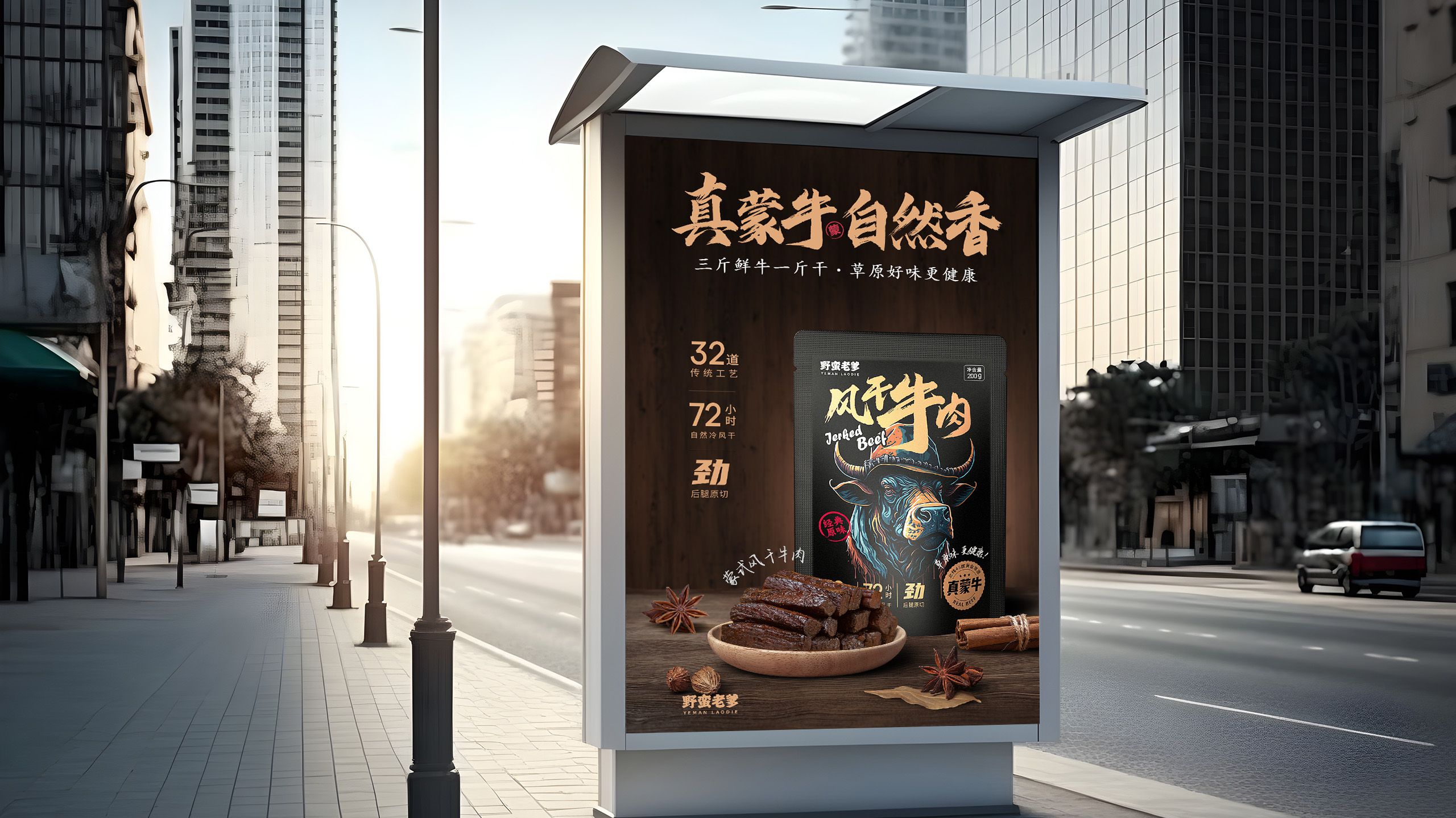 風干牛肉品牌包裝設計